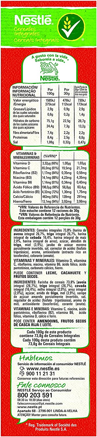 Nestlé, Cheerios, Anelli di Cereali Tostati, con Miele, 375 gr