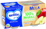 Mellin Omogeneizzato di Frutta Mela 100% Naturale – 24 Vasetti da 100 gr