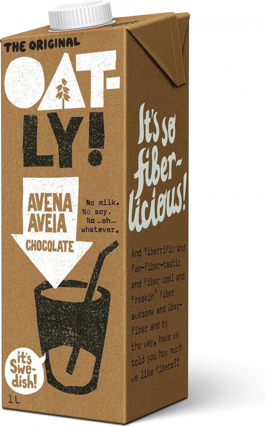 Oatly, Drink Vegetale all'Avena e Cacao, Bevanda Perfetta per il Momento della Colazione, Ideale per Cucinare Piatti Dolci, Fatta con Ingredienti Naturali, Brick da 1 LT