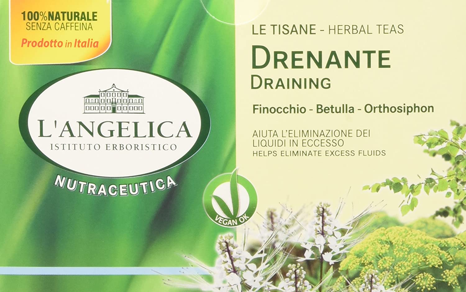 L'Angelica Tisana Drenante, Confezione da 20 Filtri