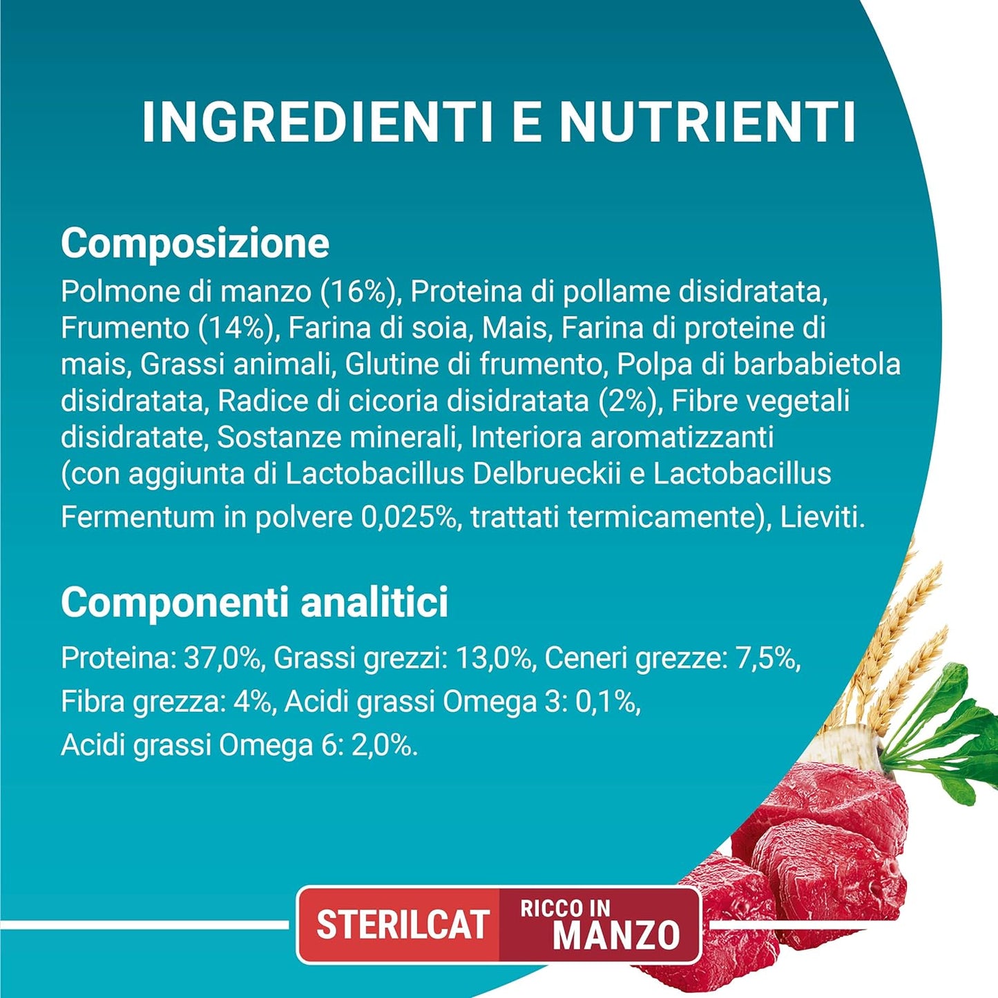 PURINA ONE Bifensis Crocchette Gatto Sterilcat Ricco in Manzo e Frumento- 8 sacchi da 800g ciascuno