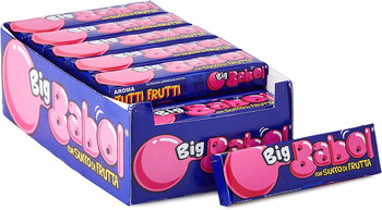 Big Babol Tutti Frutti Chewing Gum Morbido con Succo di Frutta, senza Glutine, Gusto Tutti Frutti, Confezione da 24 Stick