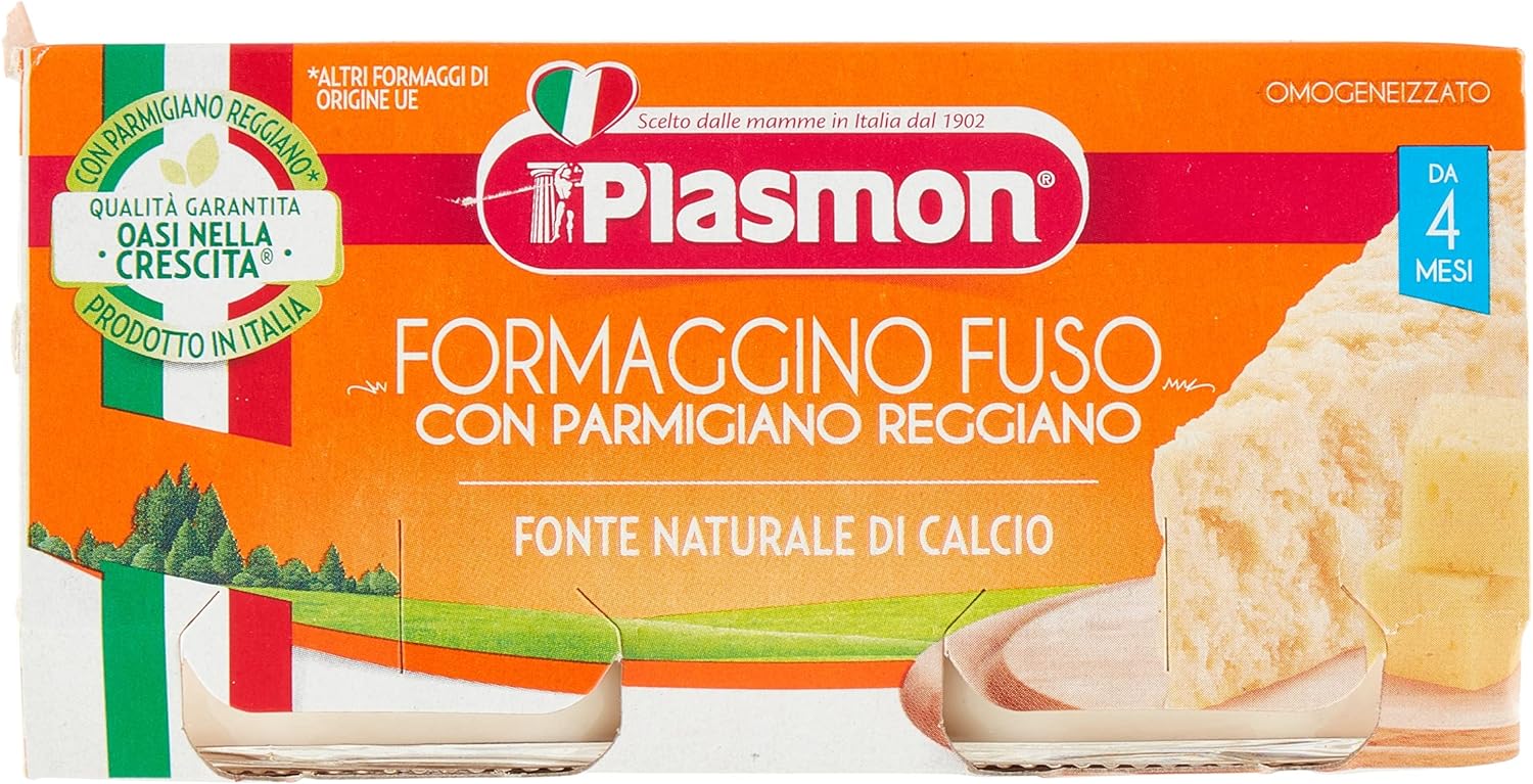 Plasmon Omogeneizzato di Formaggino Fuso e Parmigiano – 24x80g