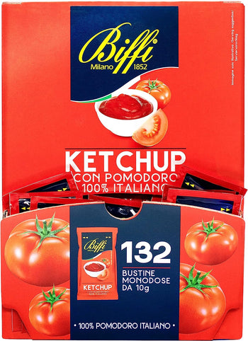 Biffi Ketchup con pomodoro 100% Italiano monodose 132 bustine monoporzione da 10 g