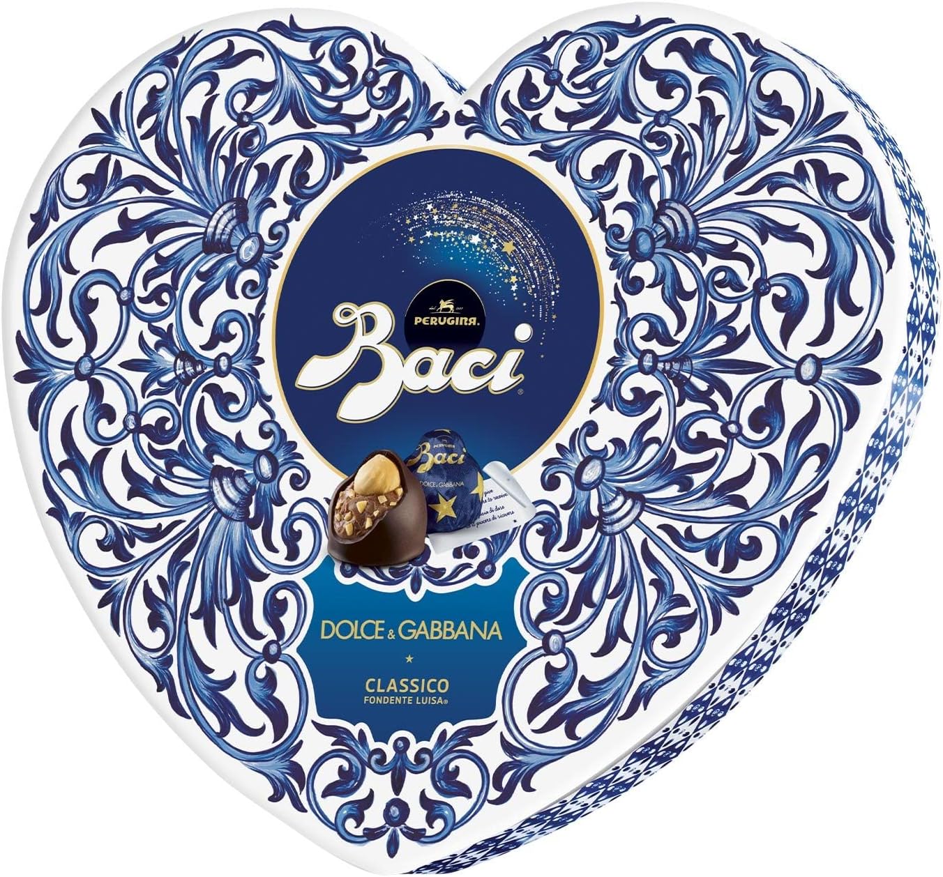 BACI PERUGINA CLASSICO Cioccolatini fondenti ripieni alla Gianduia, Scatola Regalo San Valentino 150g