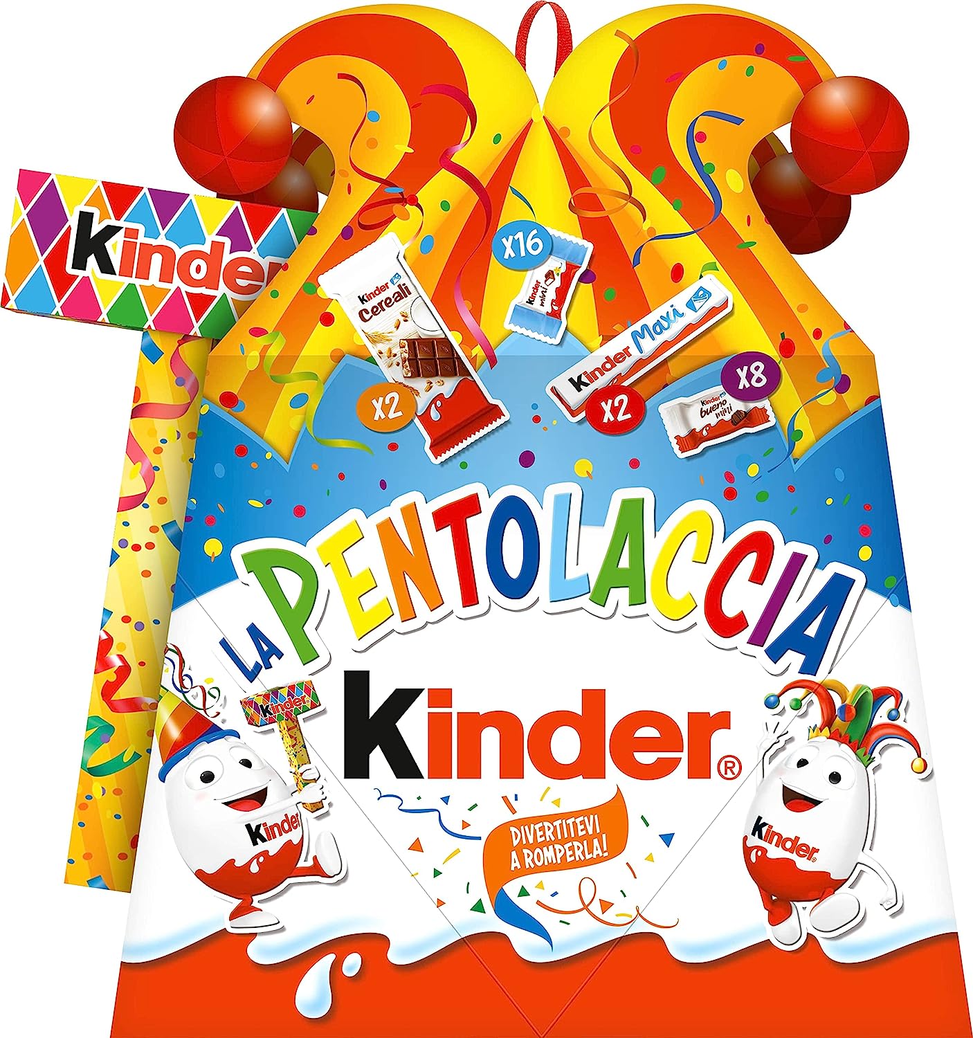 Kinder Mix Pentolaccia Piena, snack al cioccolato assortiti, 228 gr