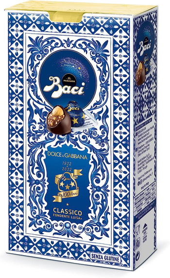 Baci Perugina Classico Cioccolatini Fondenti Ripieni al Gianduia e Nocciola Intera, 200 g