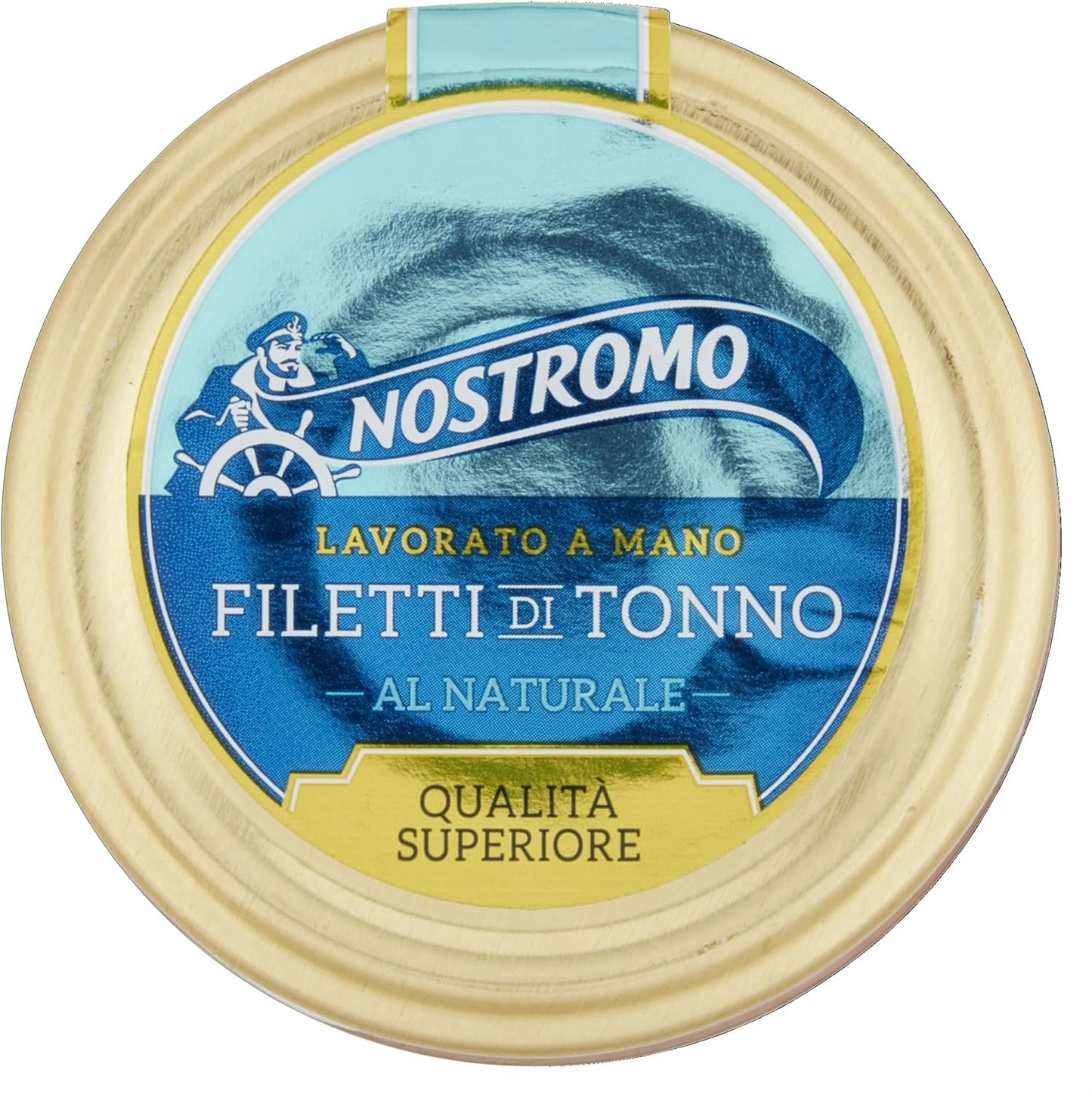 Nostromo - Filetti di Tonno al Naturale, Qualità Superiore, Lavorati a Mano, 1 Vasetto in Vetro da 180 gr