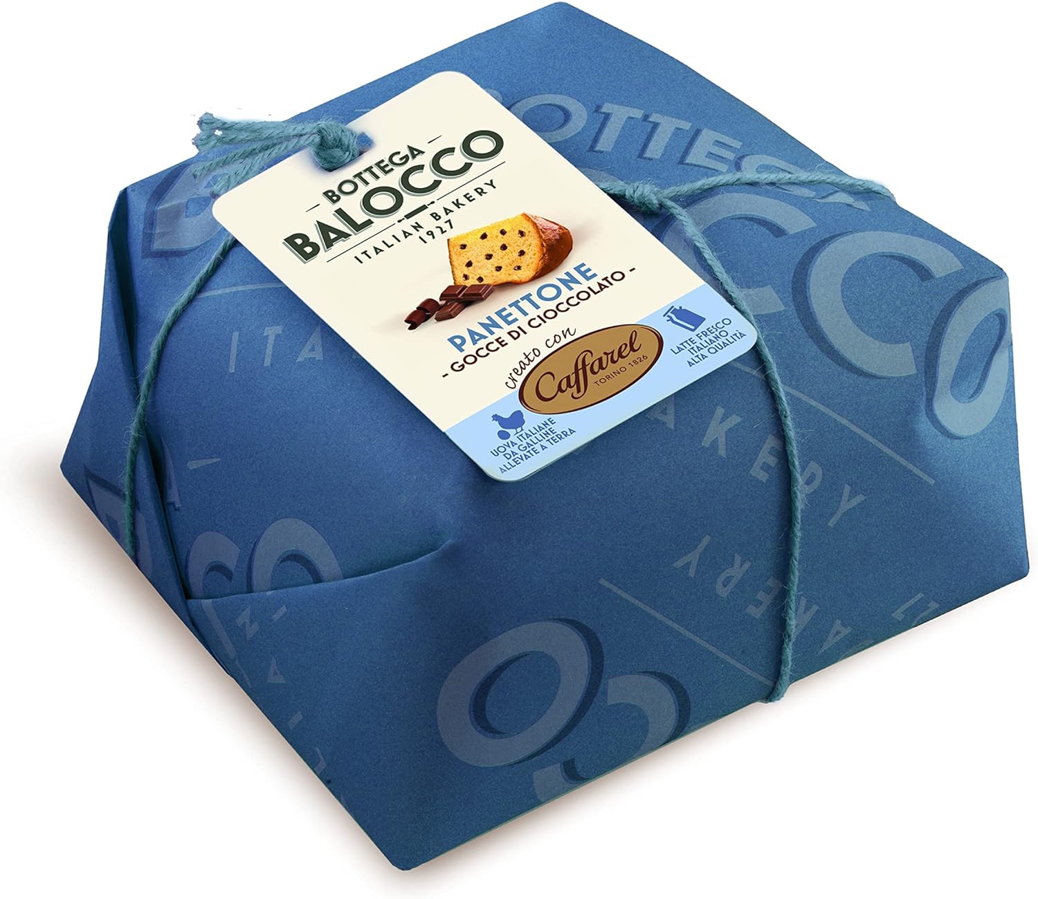 Panettone con Gocce di Cioccolato 750g - Incartato a Mano - Realizzato in collaborazione con Caffarel- Made in Italy