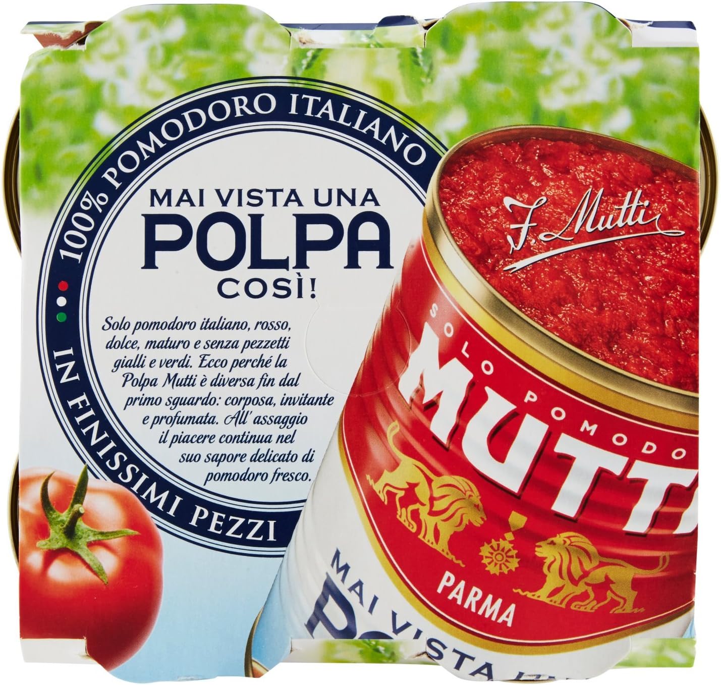 Mutti Polpa di Pomodoro in Finissimi Pezzi - 6 Confezioni da 4x400g