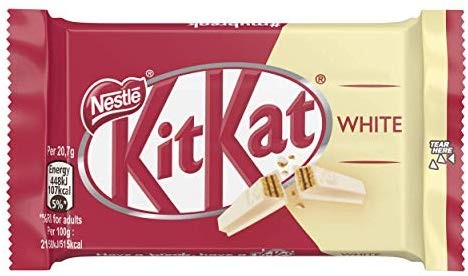 NESTLÉ KITKAT WHITE Snack con wafer ricoperto di cioccolato bianco 3 snack da 41,5g