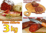 Offerta 3kg di Salumi: 1kg nduja, 1kg salsiccia 1kg soppressata dalla Calabria