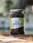 Olive Denocciolate “ Varietà Peranzana” in salamoia Mercaldi Gr 550