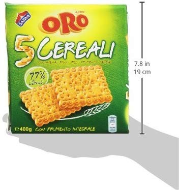 Oro Saiwa - 5 Cereali, Biscotti Con Farina Integrale Di Frumento - 400 G 72 Biscotti