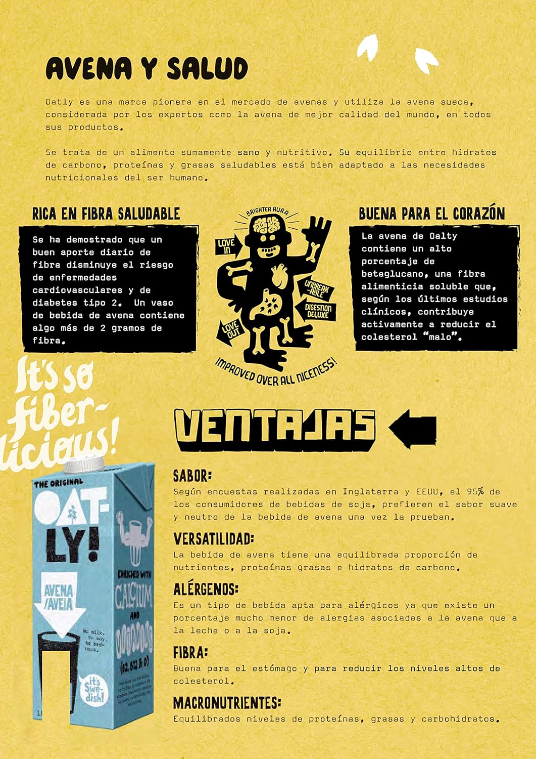 Oatly, Drink Vegetale all'Avena e Cacao, Bevanda Perfetta per il Momento della Colazione, Ideale per Cucinare Piatti Dolci, Fatta con Ingredienti Naturali, Brick da 1 LT