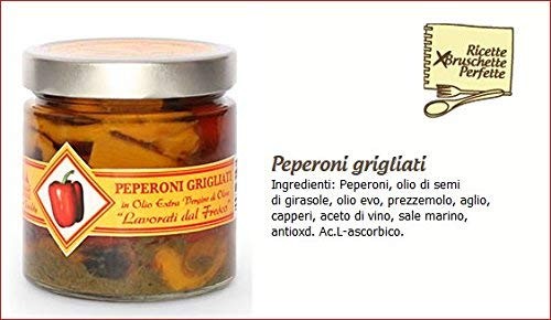 PEPERONI GRIGLIATI in Olio Extra Vergine di Oliva MADE IN PUGLIA Conf. 410ml.