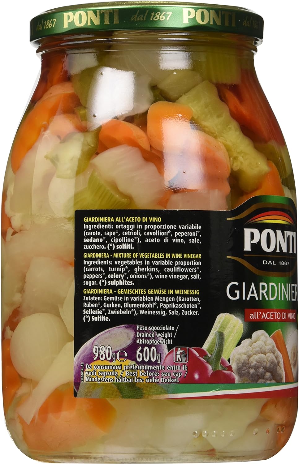 Ponti Giardiniera, T6 - 6 Vasi da 980 gr
