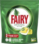 Fairy Original Detersivo in Caps per Lavastoviglie, Confezione da 31 Pastiglie, Limone