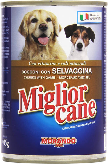 Migliorcane Alimento per Cani Bocconi con Selvaggina - 405 gr