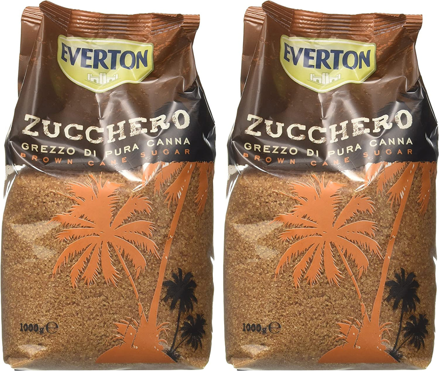 Everton - Zucchero di Canna - 2 confezioni da 1 kg [2 kg]