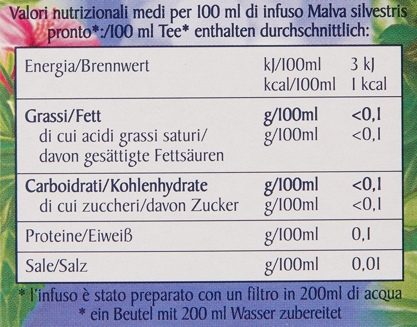 Pompadour, Infuso Fiori di Malva, 60 Filtri (3 Confezioni da 20 Filtri), Idratante, Lenitivo, Emolliente, 100% Naturale, Senza Lattosio, Glutine e Allergeni, Vegan