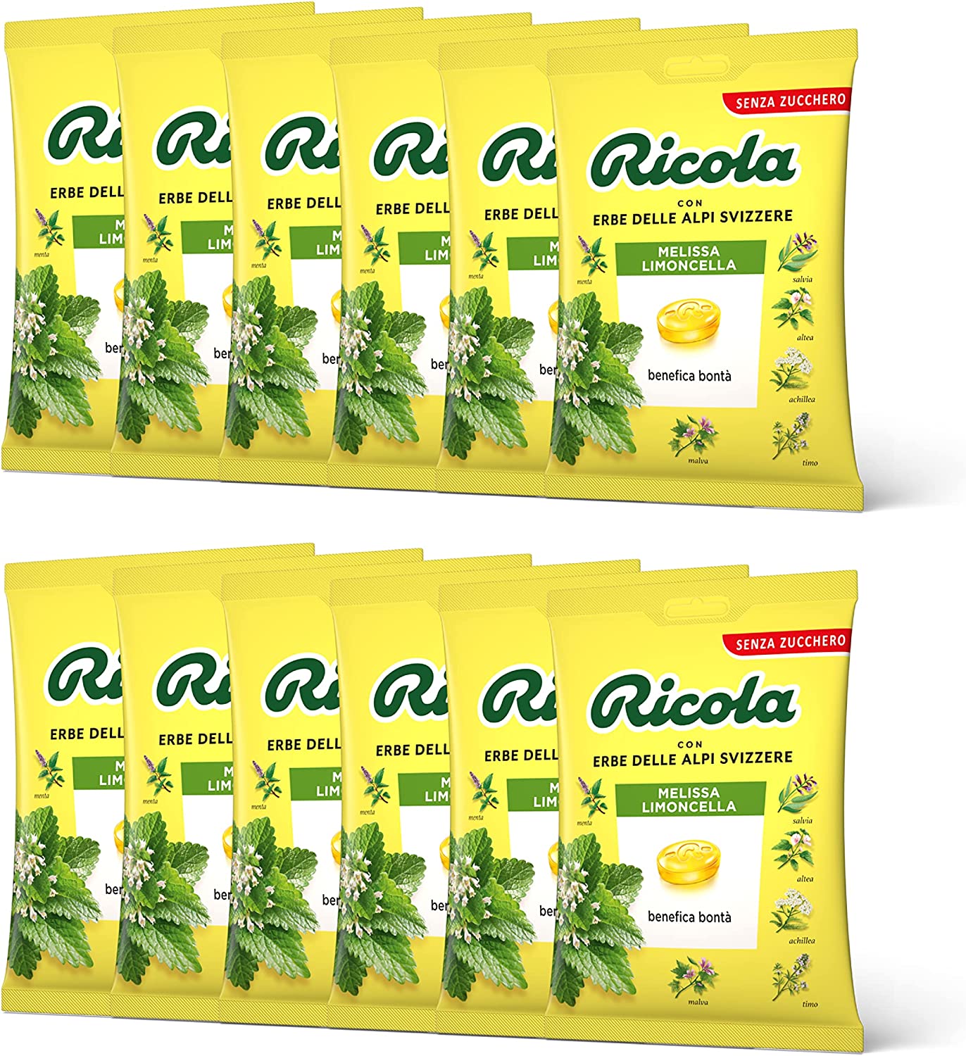 Empty Ricola Box Ricola - Box da 12 Buste di Caramelle Svizzere alle Erbe Ricola Gusto ...
