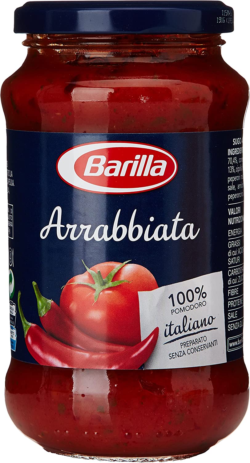 Barilla - Arrabbiata, Sugo, Pomodoro 100% Italiano - 18 pezzi da 400 g [7200 g]