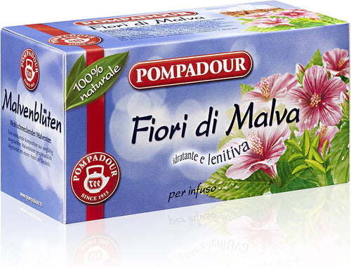 Pompadour Infuso Fiori di Malva Idratante e Lenitiva, Confezione da 20 bustine