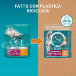 PURINA ONE Bifensis Crocchette Gatto Urinary Care Ricco in Pollo e Frumento - 8 sacchi da 800g ciascuno