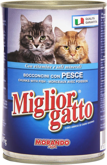 Migliorgatto - Bocconcini con Pesce, con Vitamine e Sali Minerali - 24 pezzi da 405 g [9720 g]