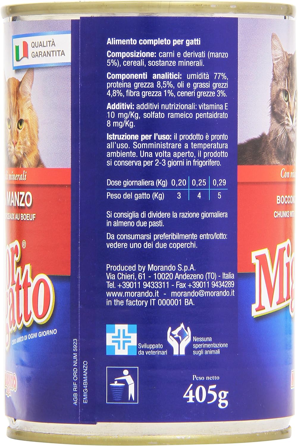 Migliorgatto - Bocconcini con Manzo, con Vitamine e Sali Minerali - 24 pezzi da 405 g [9720 g]