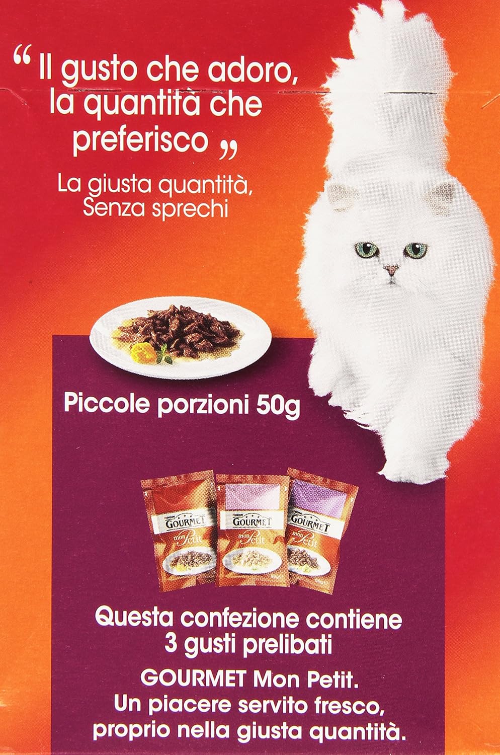 Gourmet Mon Petit Gatto Selezione Prelibata con Carni, con Manzo, Vitello e Agnello, 6 x 50gr