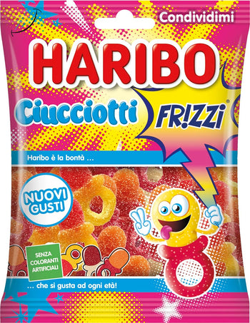 Haribo Ciucciotti Frizzi, Caramelle Gommose Frizzanti, Gusto Frutta, Ideali Per Feste E Dolci Momenti Di Relax - 175gr