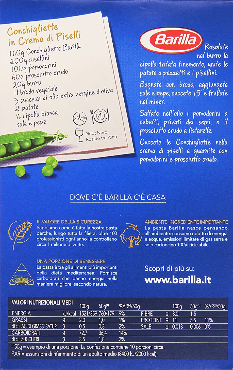 Barilla - Conchigliette, Pasta Di Semola Di Grano Duro - 500 G