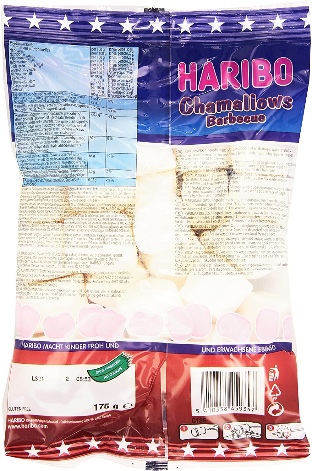 Haribo - Chamallows Barbecue, Caramelle Gommose - 175 g