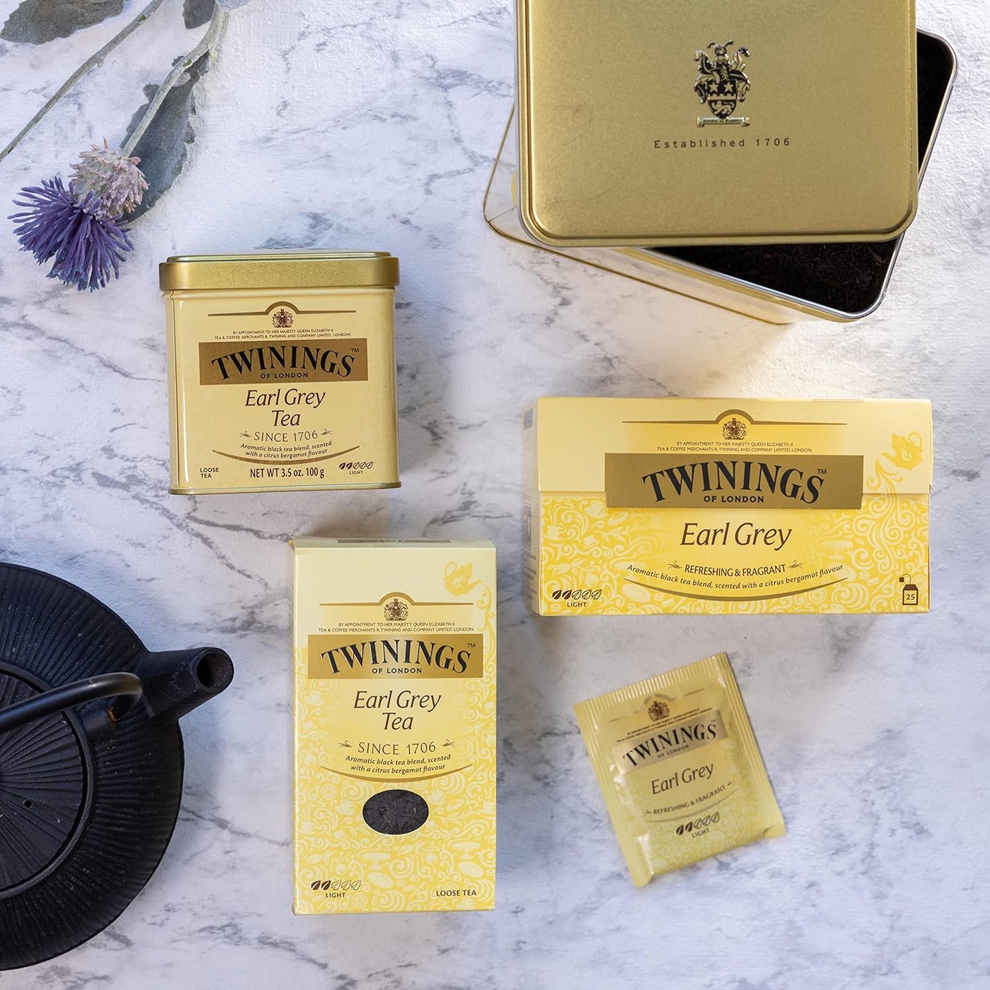 Twinings Earl Grey Tea Classics Sapore di Bergamotto, 25 x 2g