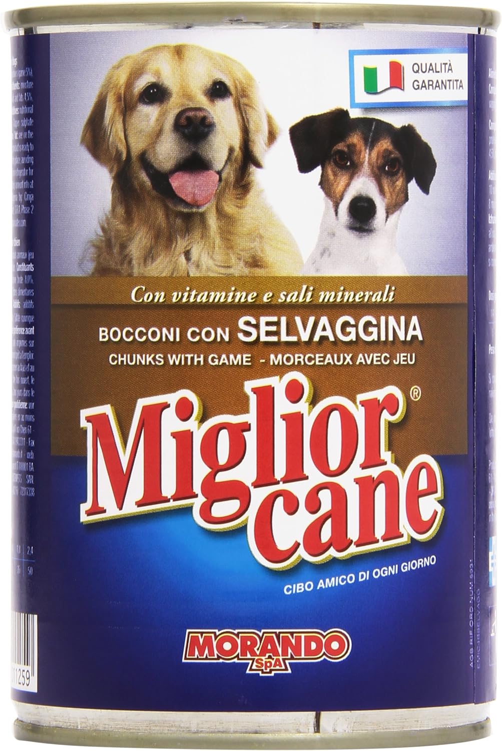 Migliorcane Alimento per Cani Bocconi con Selvaggina - 405 gr