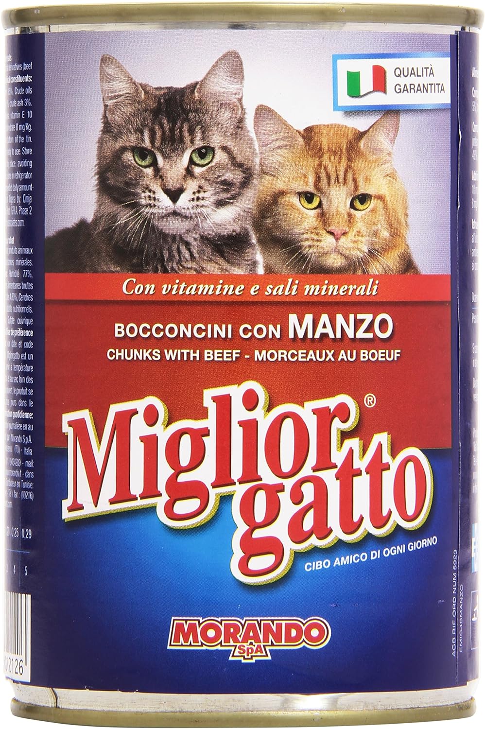 Migliorgatto - Bocconcini con Manzo, con Vitamine e Sali Minerali - 24 pezzi da 405 g [9720 g]
