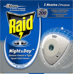 Raid Night & Day Ricarica, Efficace per 10 Giorni, Antizanzare Elettrico, Multipacco da 4 Confezioni, 1 Ricarica per Ogni Confezione