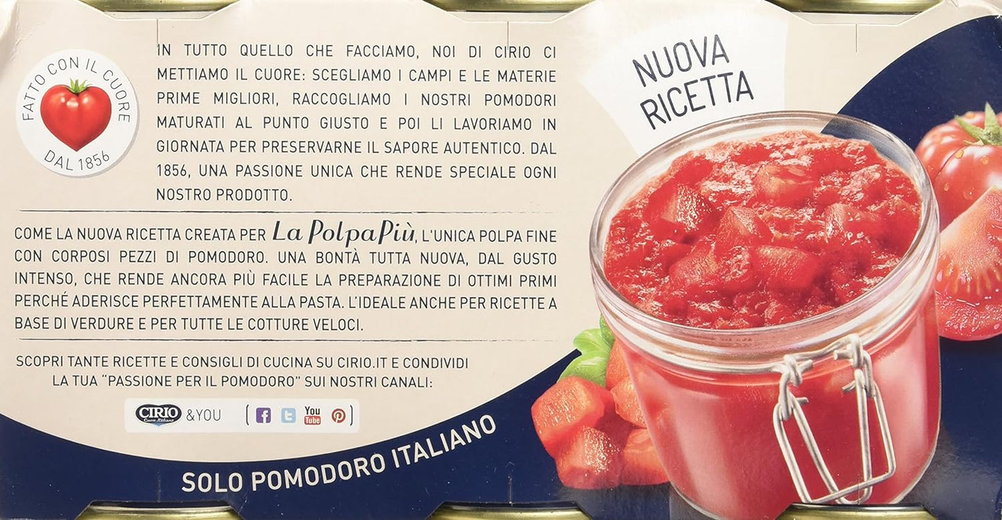 Cirio Chopped Tomatoes 400 g (Pack of 12)