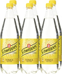 Schweppes - Acqua Tonica, Bibita Analcolica Gassata - 1000 ml (Confezione da 6)