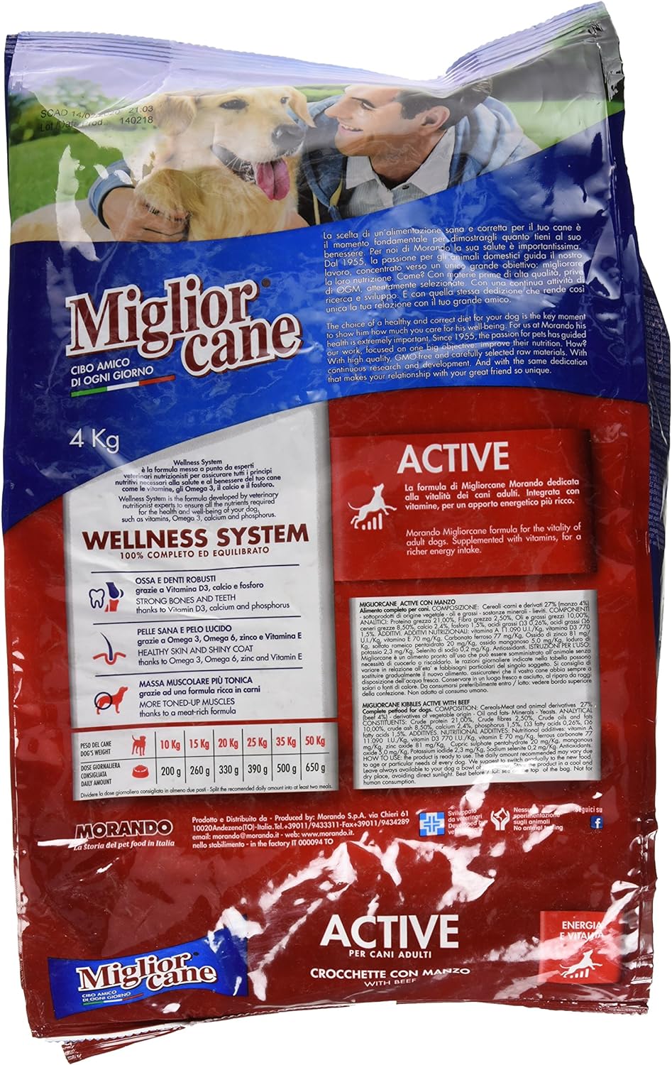 Miglior Cane Active, Manzo - 4 kg