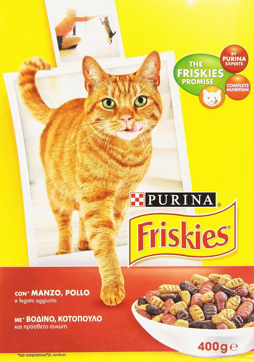 Purina Friskies Crocchette Gatti Adulti con Manzo e Pollo 400 g