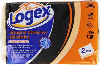 Logex - Spugna Abrasiva Salvadita, Lunga Durata - 2 Pezzi