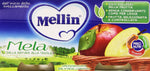 Mellin - Omogeneizzato, Mela - 12 confezioni da 2 pezzi da 100 g [24 pezzi, 2400 g]