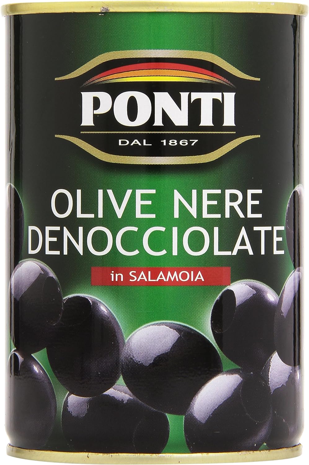 Ponti Olive Nere Denocciolate in Salamoia - 400 gr