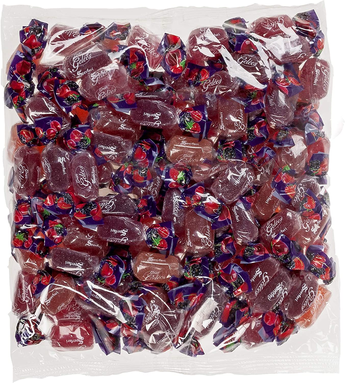 Sperlari - Caramelle Gran Gelees Assortite Ai Frutti Rossi All’Intenso Sapore Di Frutta: Ciliegia, Mora, Lampone E Fragolina Di Bosco, Sacchetto Di 1 Kg