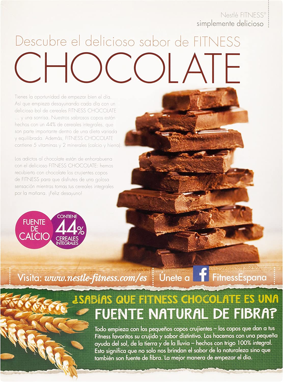 Cereales Nestlé Fitness Chocolate 375 gr