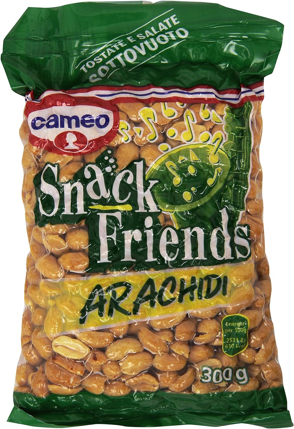 Cameo - Arachidi Tostate e Salate, Sottovuoto - 4 confezioni da 300 g [1200 g]