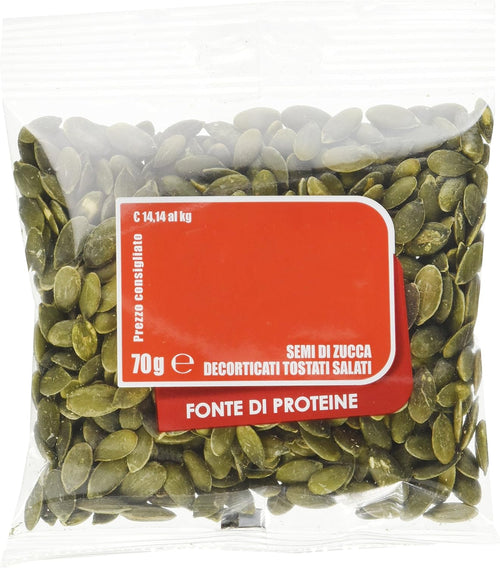 EuroCompany Semi di Zucca Decorticati Tostati e Salati - 70 gr - [confezione da 14]